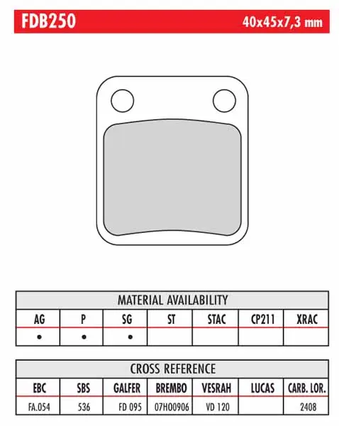 FERODO BRAKE BPADS