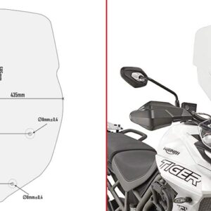 SCREEN TRIUMPH TIGER 800 XC/XR '18-> SMOKED 2cm TALLER - Image 2