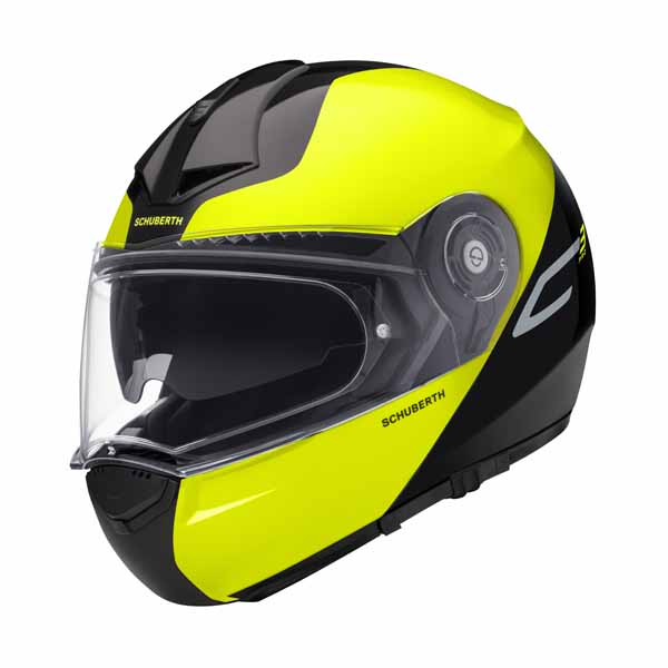 Schuberth C3 Pro Split Yellow Road Helmet - Image 1