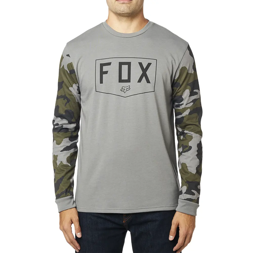 SHIELD LS TECH TEE [GREY CAMO] M