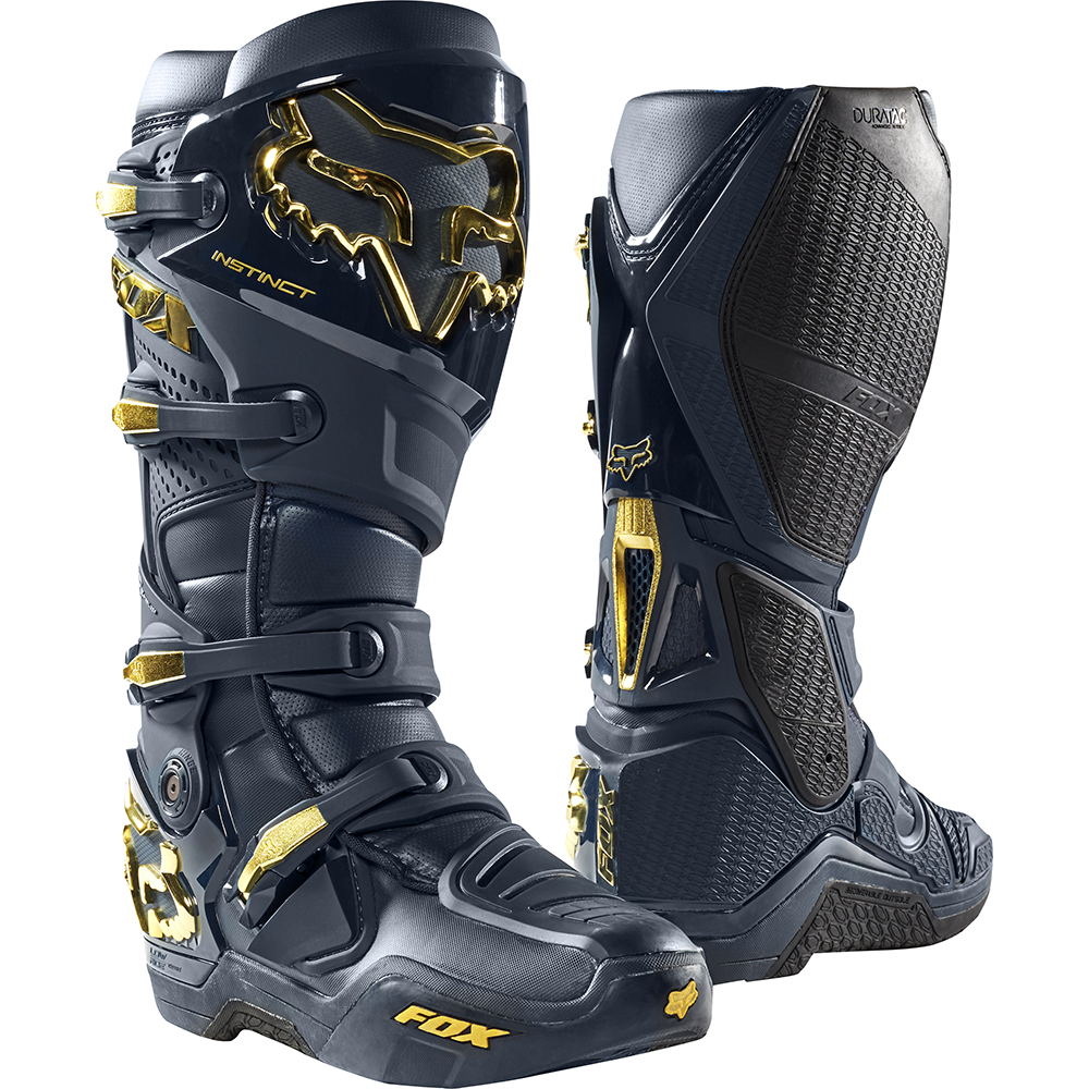 Motocross Boots Fox Instinct Navy/Gold - Image 1