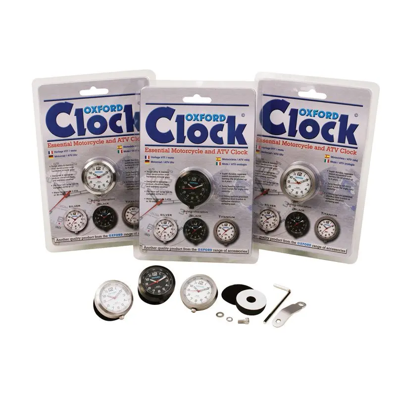 OXFORD CLOCK TIT CASE & WHT FACE W/BRKT
