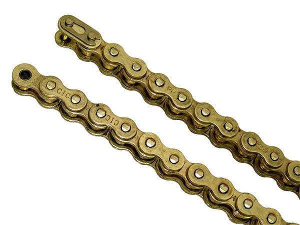 CHAIN 420 - 136 LINK PSYCHIC KMC HEAVY DUTY HONDA KTM GOLD - Image 1