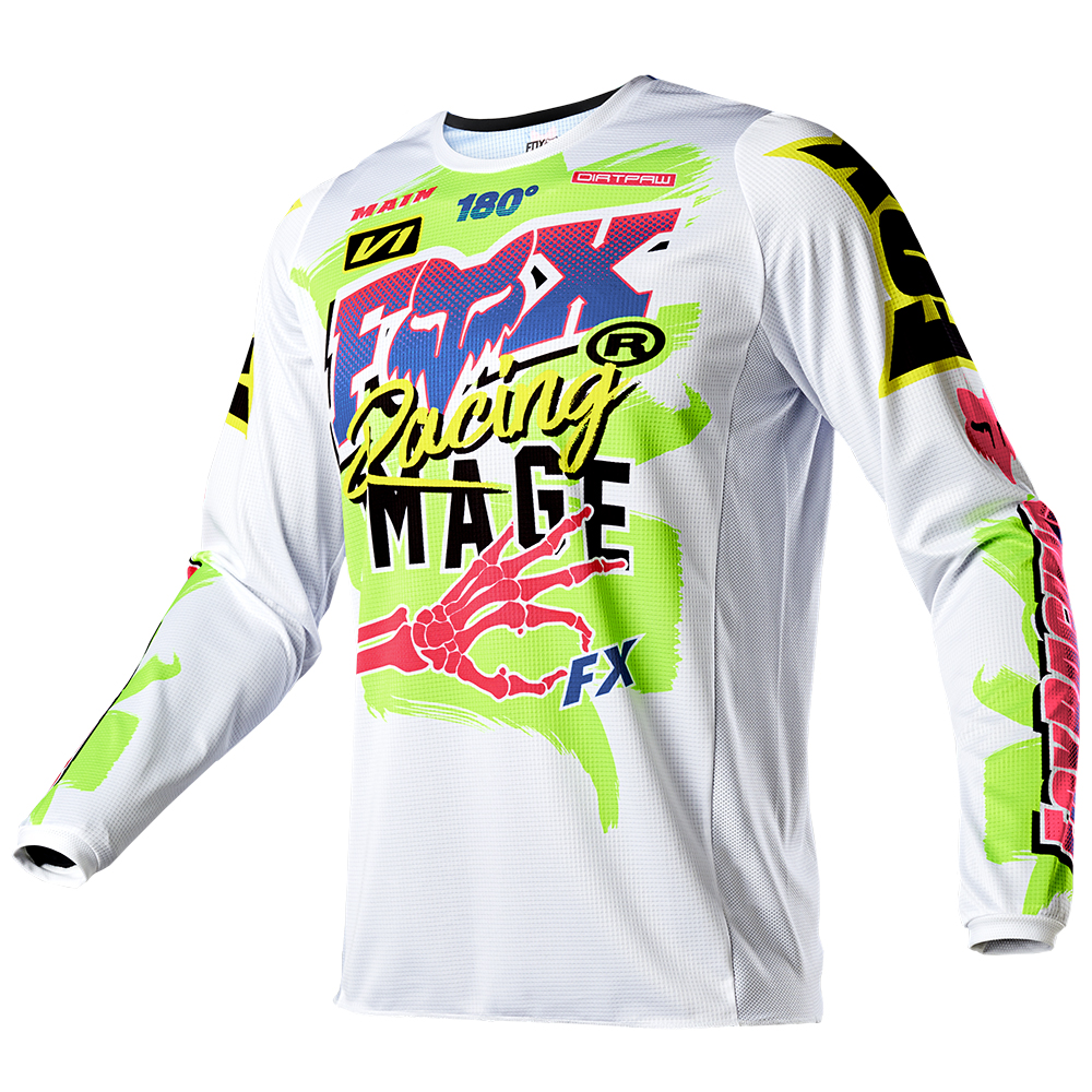 Motocross Jersey Fox 180 Castr White - Image 1