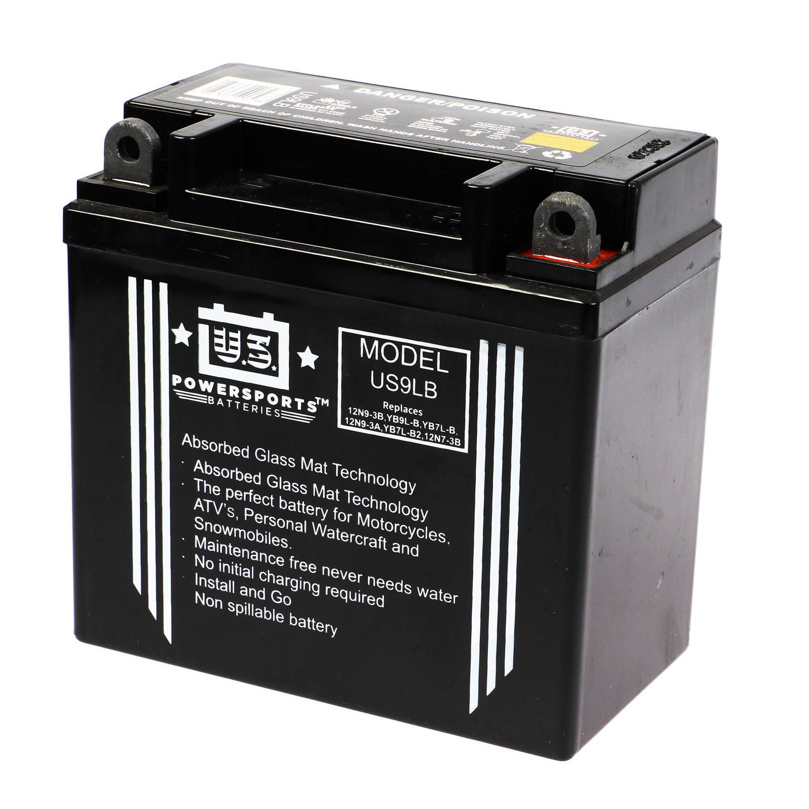 USPS AGM BATTERY US9LB YB7L-B *10 - Image 1