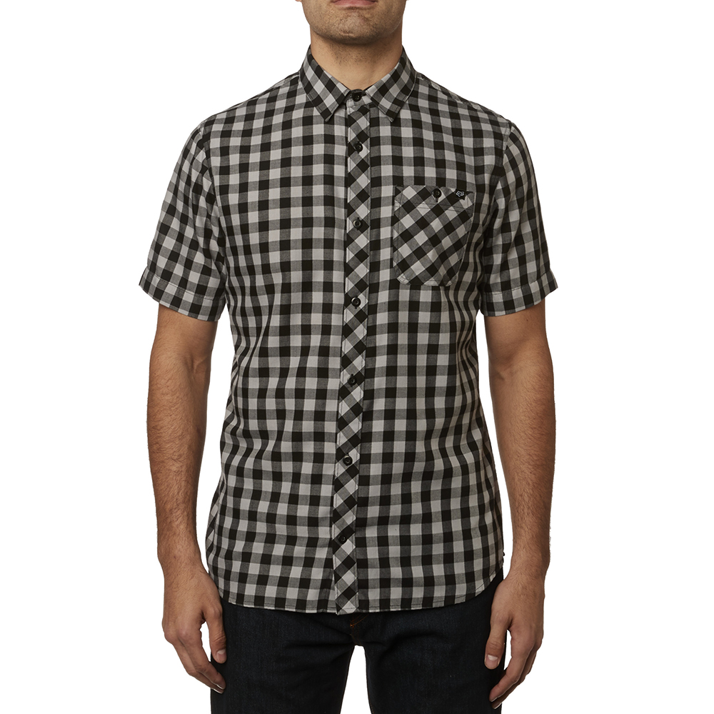 Shirt Fox Troubled Mind Woven Black/Grey - Image 2
