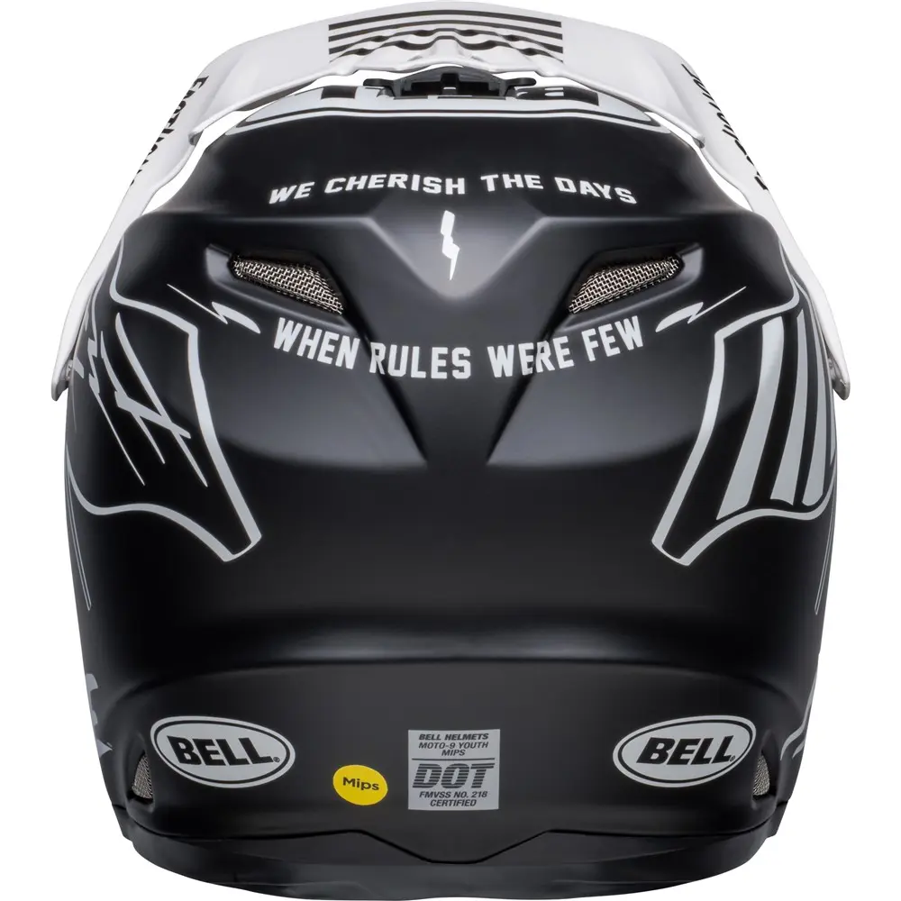 Moto-9 Youth Fasthouse Flying Colours Matte Black/White L/XL