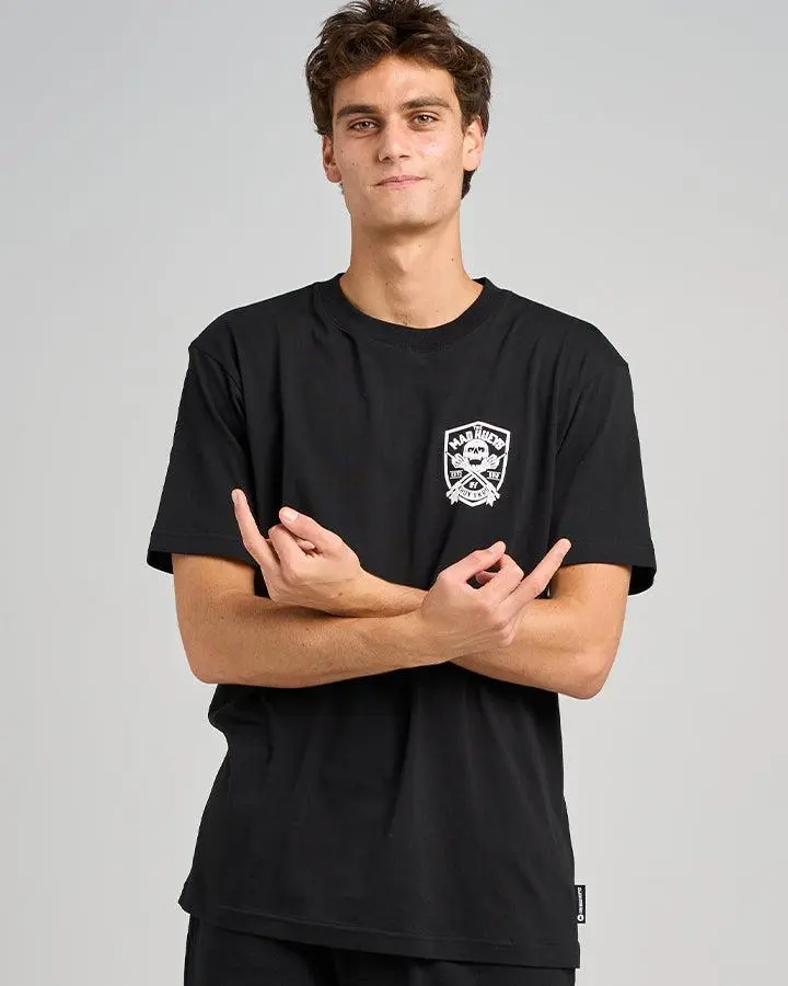 The Mad Hueys Ahoy Fkrs Shield Tee Black
