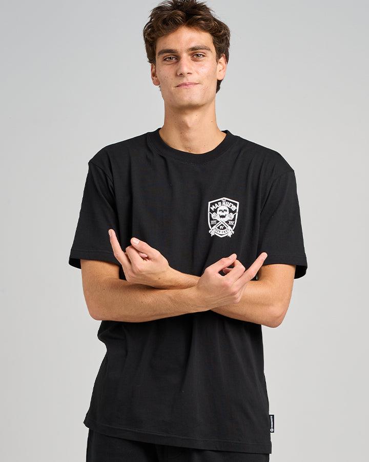 The Mad Hueys Ahoy Fkrs Shield Tee Black - Image 2