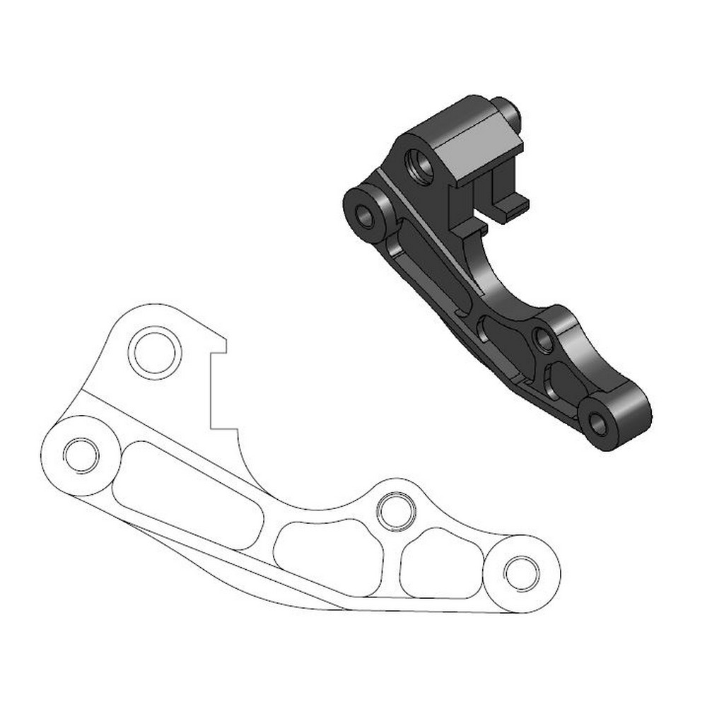 BRAKE DISC FRONT ADAPTER FOR MOTO MASTER 260MM OVERSIZE HONDA CR125R CR250R 95-03 CR500R 95-01 - Image 1