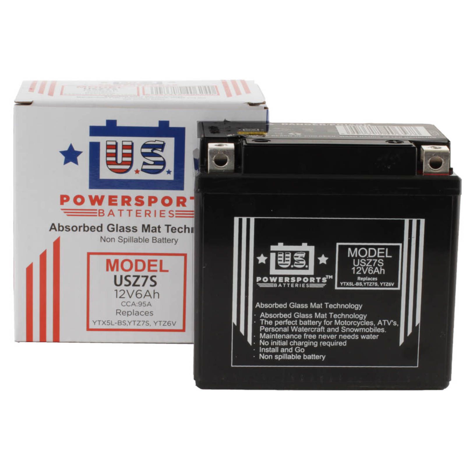 USPS AGM BATTERY USZ7S YTX5L-BS *10 - Image 4