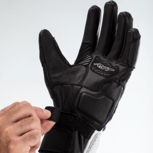 RST Turbine CE Leather Road Gloves White - Image 2