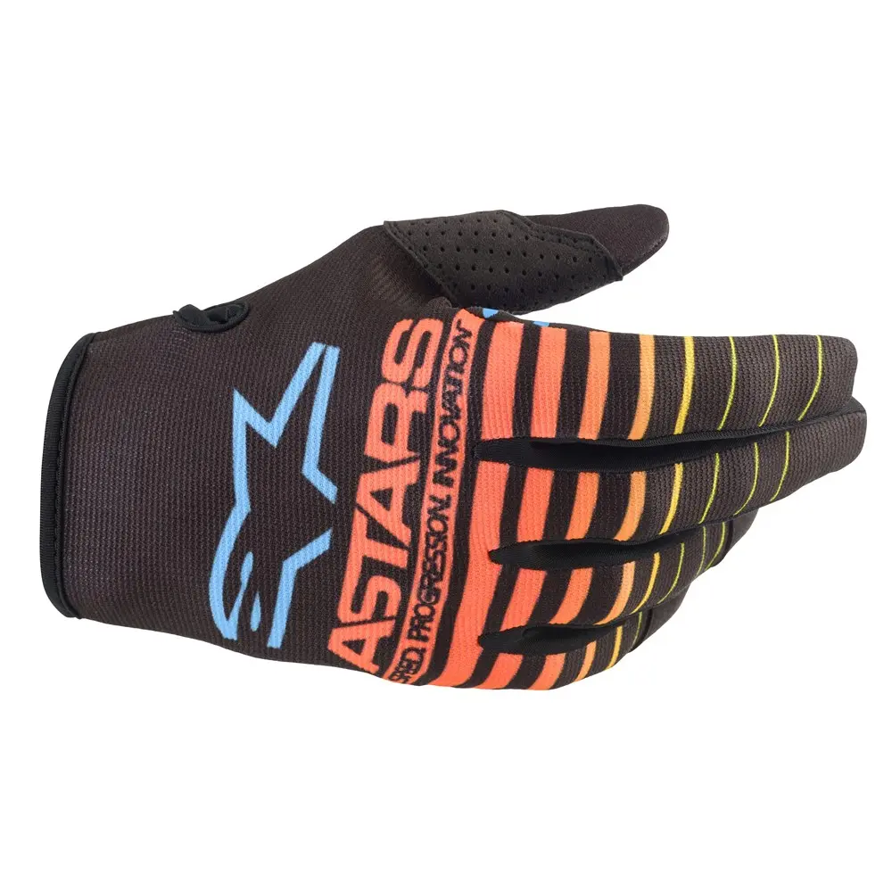 Alpinestars Radar Youth Black/Yellow Fluoro/Coral Motocross Gloves