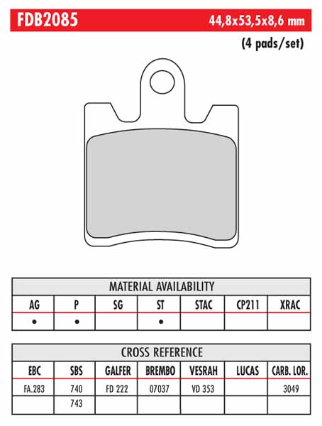 FERODO BRAKE BPADS FA88 - Image 97