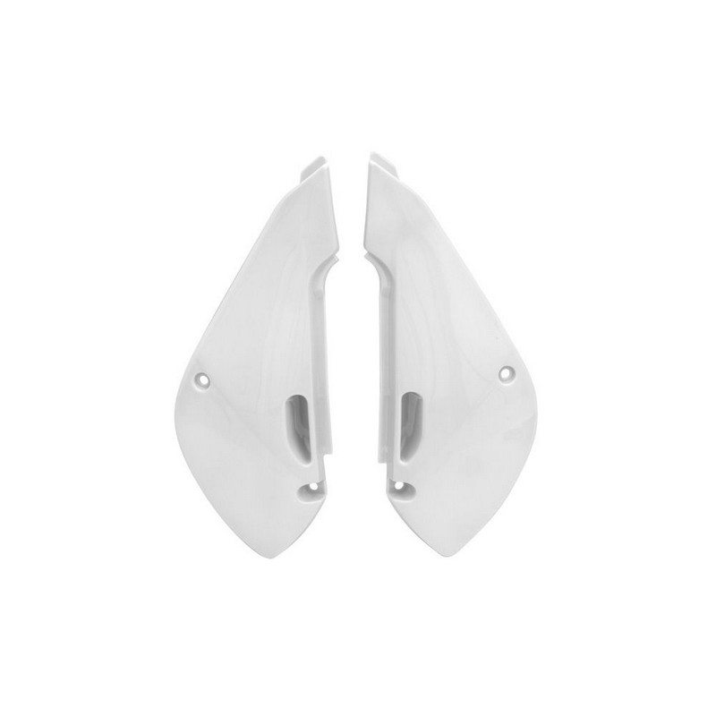 SIDEPANELS RTECH KAWASAKI KX65 01-21 SUZUKI RM65 01-20 KAWASAKI KLX110 SUZUKI DRZ110  02-09 WHITE - Image 1