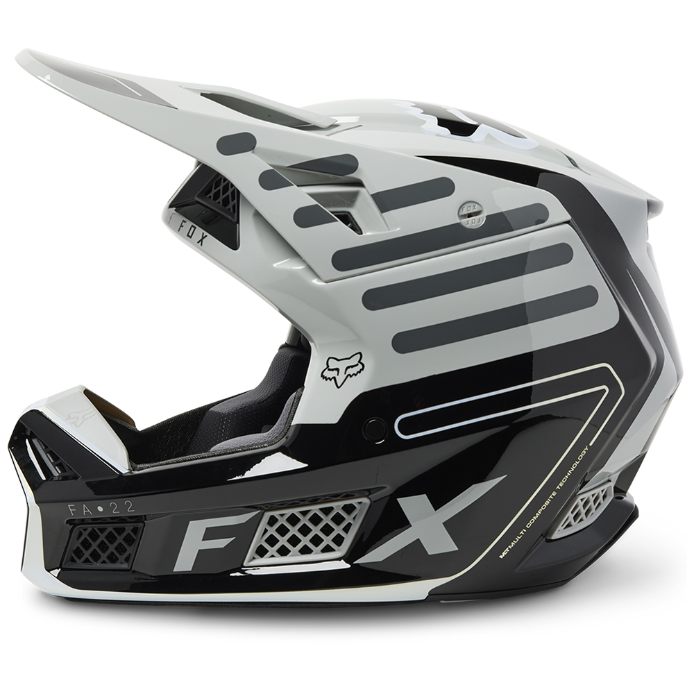Fox V3 RS Ryaktr MIPS ECE Motocross Helmet Steel Grey - Image 3
