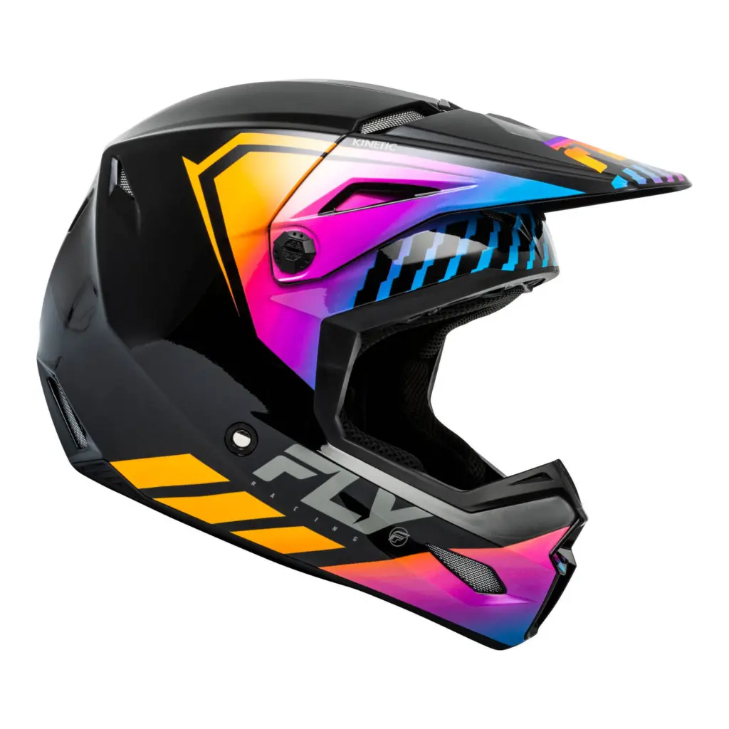 FLY Racing Kinetic Menace Motocross Helmet Black / Sunrise