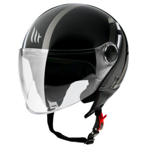 MT Street Scope Open Face Helmet Black/Grey - Image 1