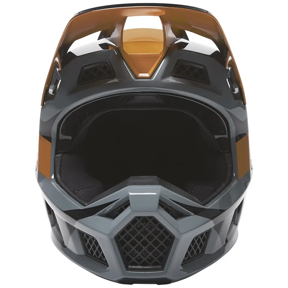Motocross Helmet Fox V3 RS Riet Black/Gold