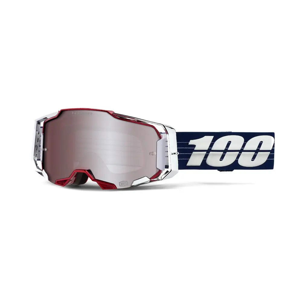 Motocross Goggle 100% Armega LTD Bruni HiPER Multilayer Mirror Silver Lens