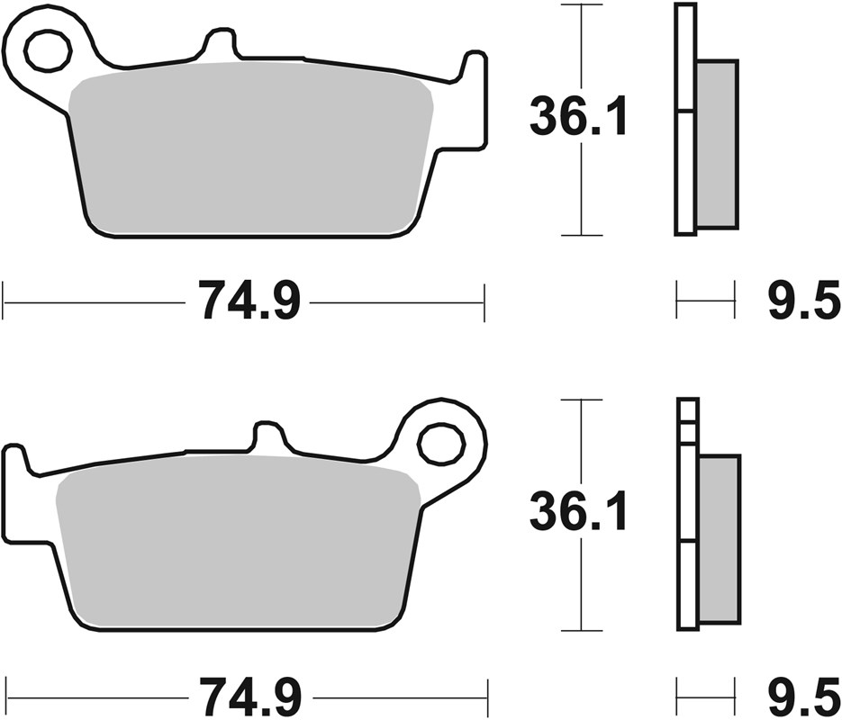SBS 604CS Front/Rear Brake Pads - Image 1