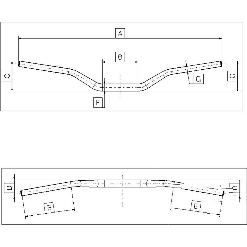 HANDLEBAR TAPERED ROAD BLACK 756mm WIDE 40mm HIGH 100mm BACKSWEEP - Image 1