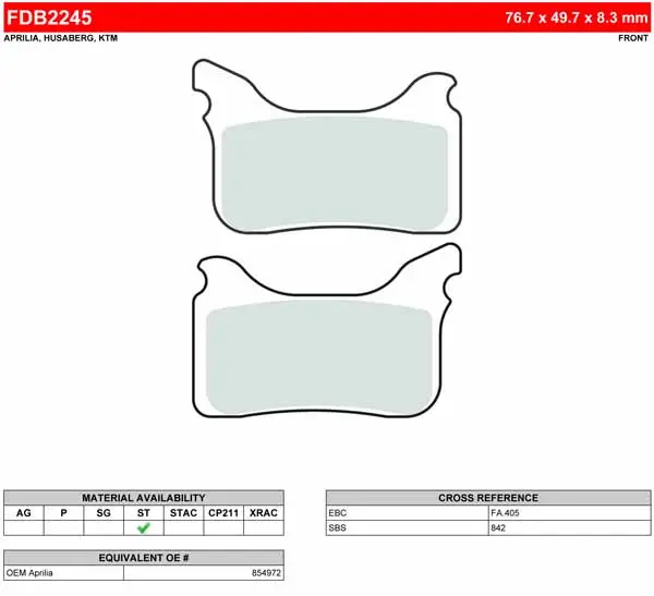 FERODO BRAKE BPADS