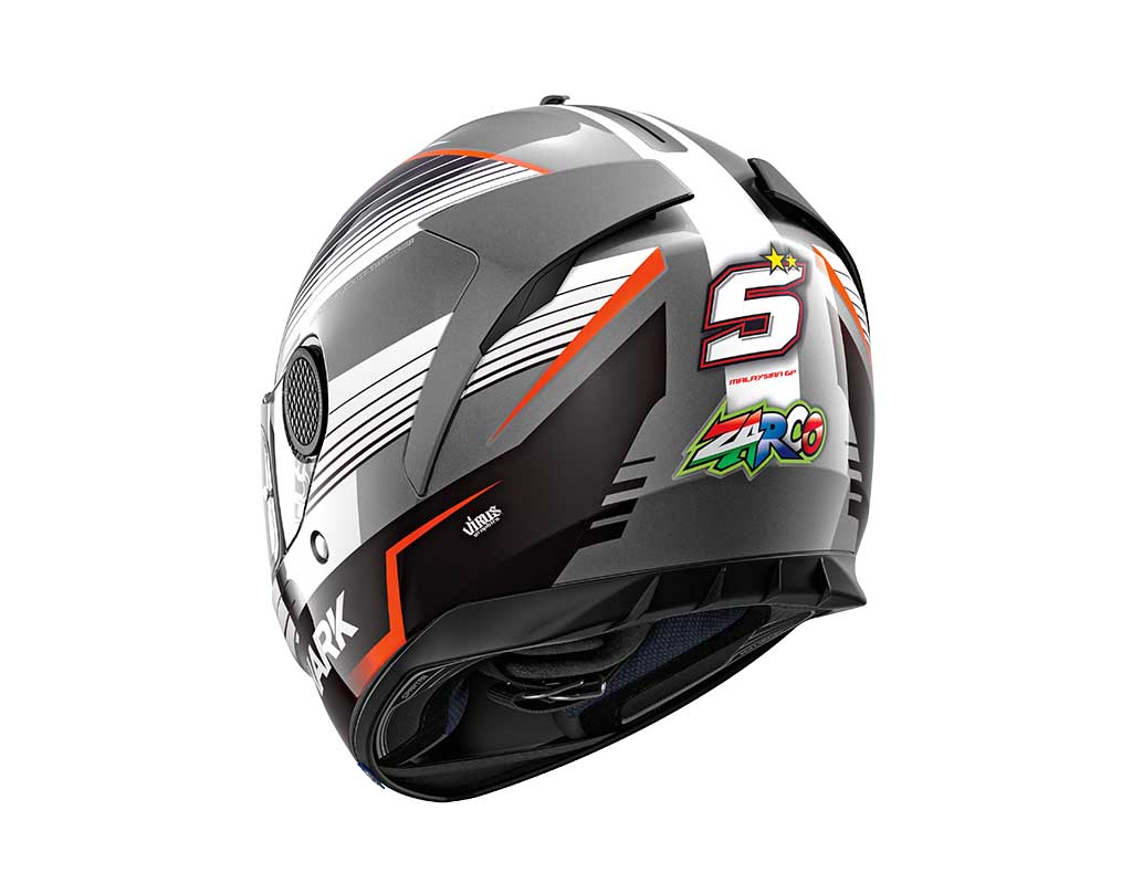 Shark Spartan Replica Zarco Malaysian GP Helmet - Image 2