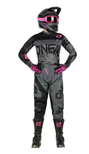Oneal Element Racewear Youth Grey/Pink Motocross Pants