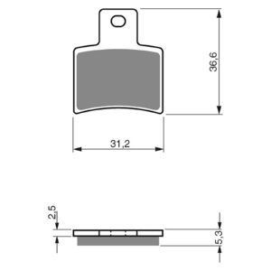 BRAKE PADS GOLDFREN SINTERED SPORTS GF202 - S3 ( Minimoto ) - Image 1