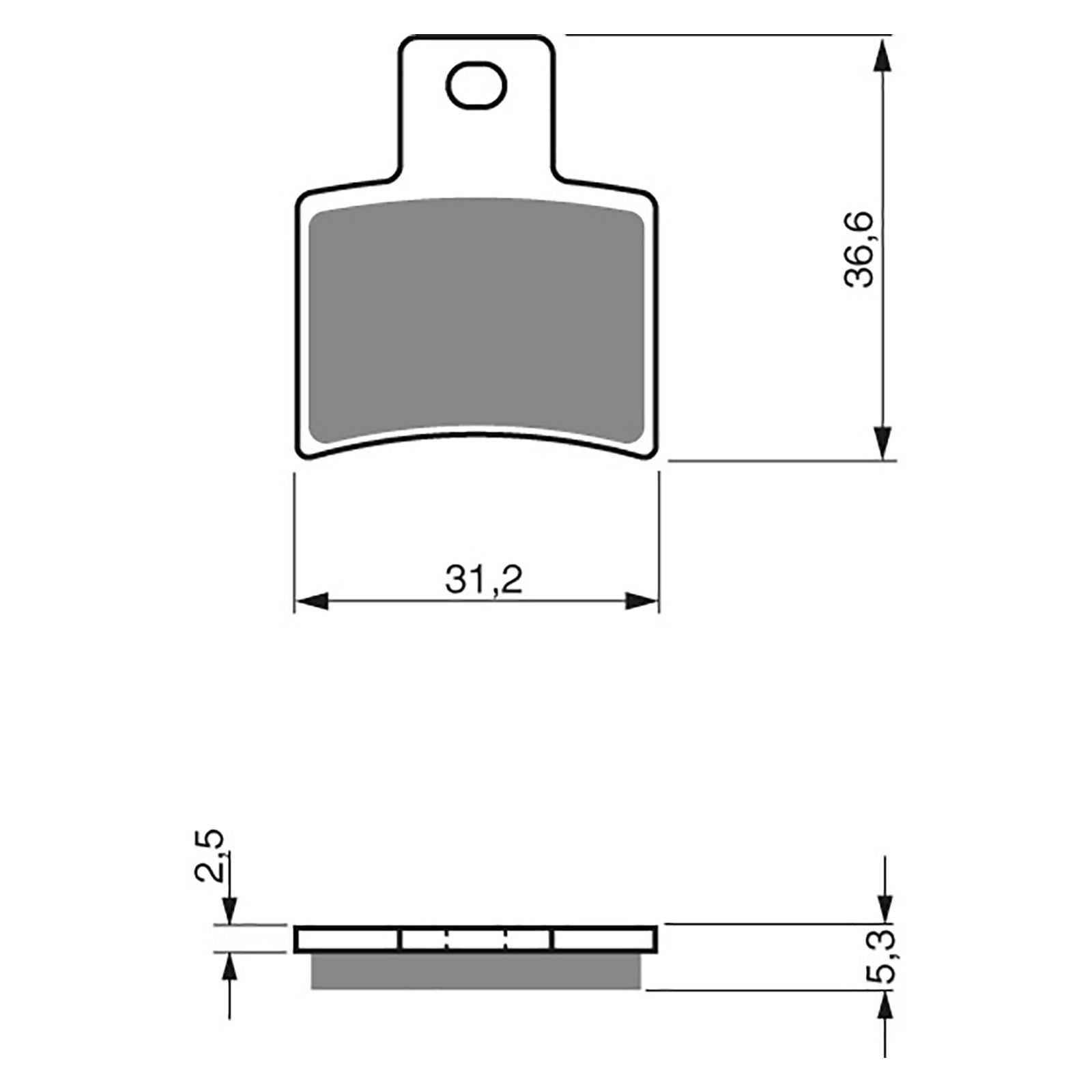BRAKE PADS GOLDFREN SINTERED SPORTS GF202 - S3 ( Minimoto ) - Image 1