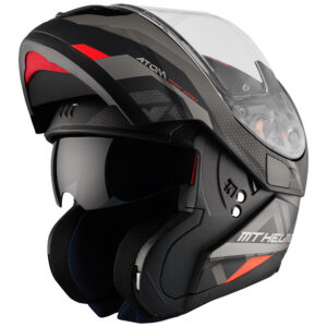 MT Atom SV Flip Front Helmet Skill Matte Black/ Grey - Image 2