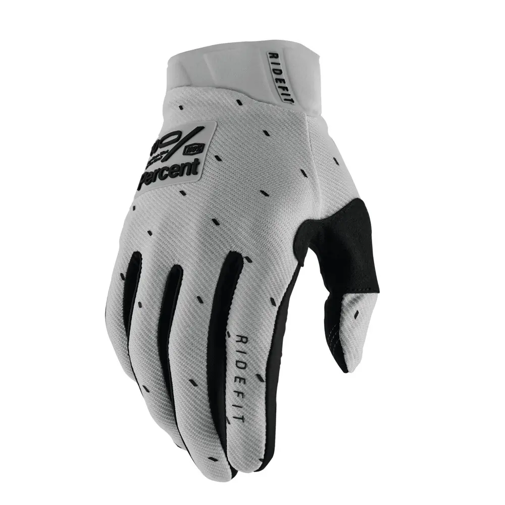 100% Ridefit Motocross Gloves Slasher Silver