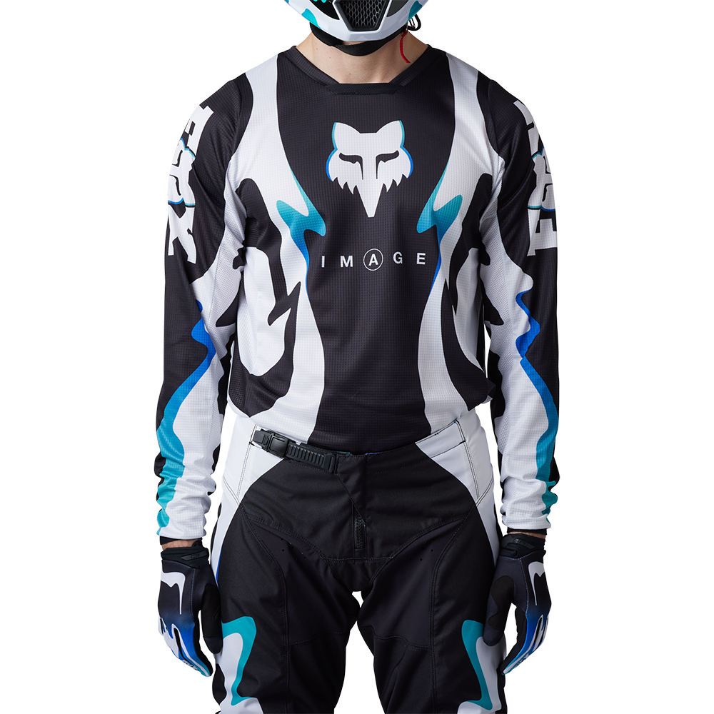 Fox 180 Kozmik Motocross Jeresy Black/White - Image 2