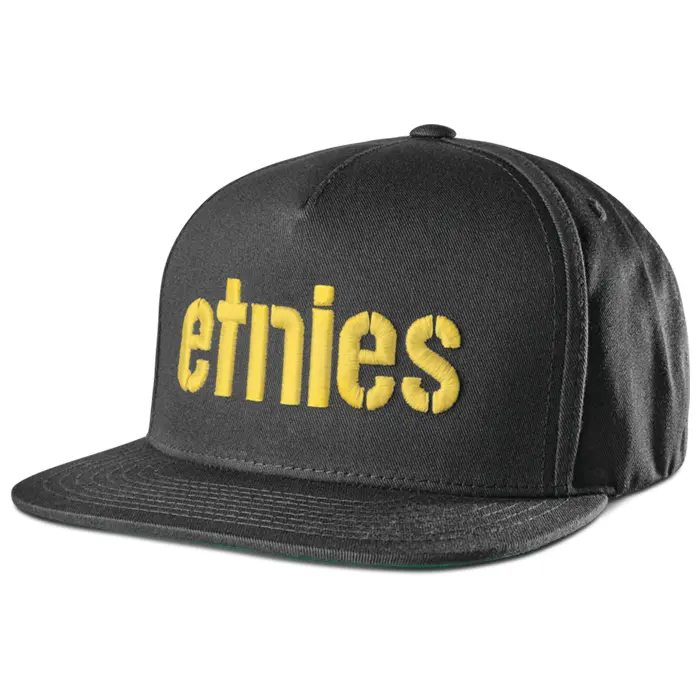 ETNIES CORP SNAPBACK [BLACK/YELLOW] OS