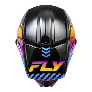 FLY Racing Kinetic Menace Motocross Helmet Black / Sunrise - Image 3