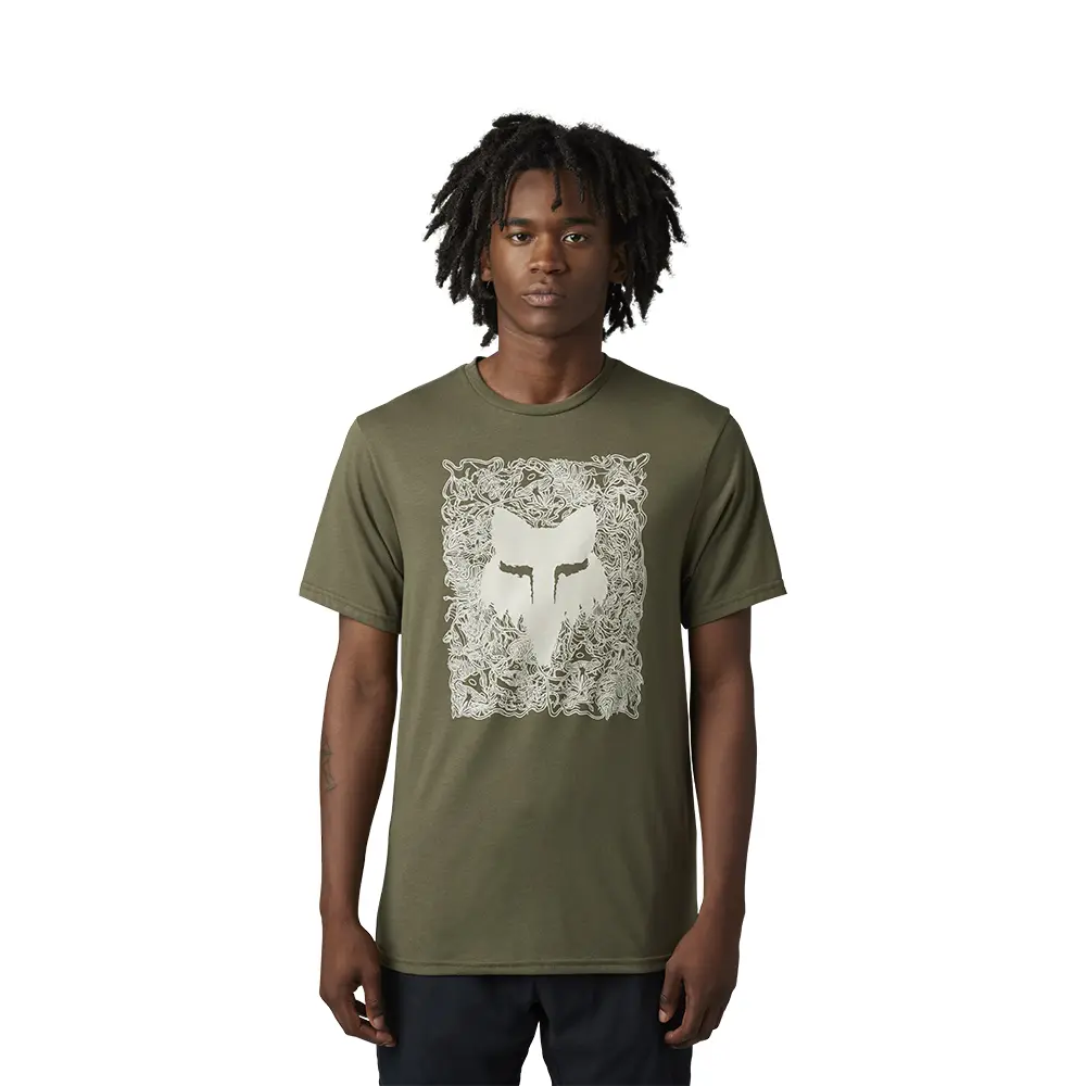 Fox Auxlry Tech Tee Olive Green