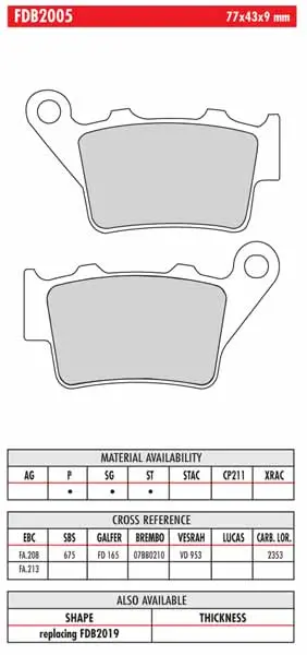FERODO BRAKE BPADS