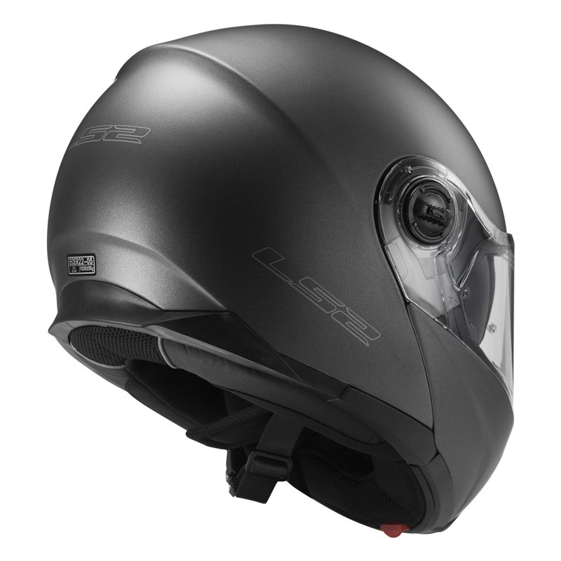 Flip Front Helmet LS2 FF325 Strobe Solid Matt Titanium - Image 1
