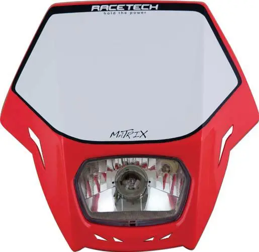 HEADLIGHT RTECH MATRIX CRF RED E9 CERTIFICATION FOR STREET USE INCLUDES PARK LIGHT & HALOGEN