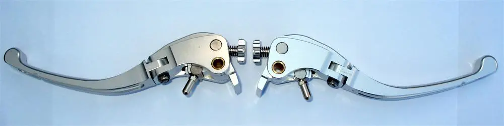 CNC LEVER BLADE PAIR L & R DUCATI 2007 ON - SILVER - NLA