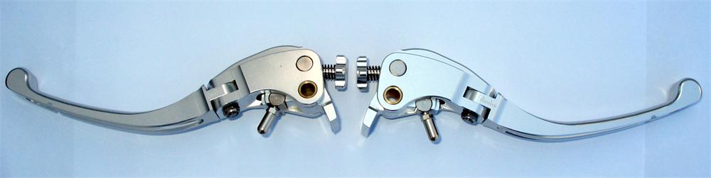 CNC LEVER BLADE PAIR L & R DUCATI 2007 ON - SILVER - NLA - Image 1