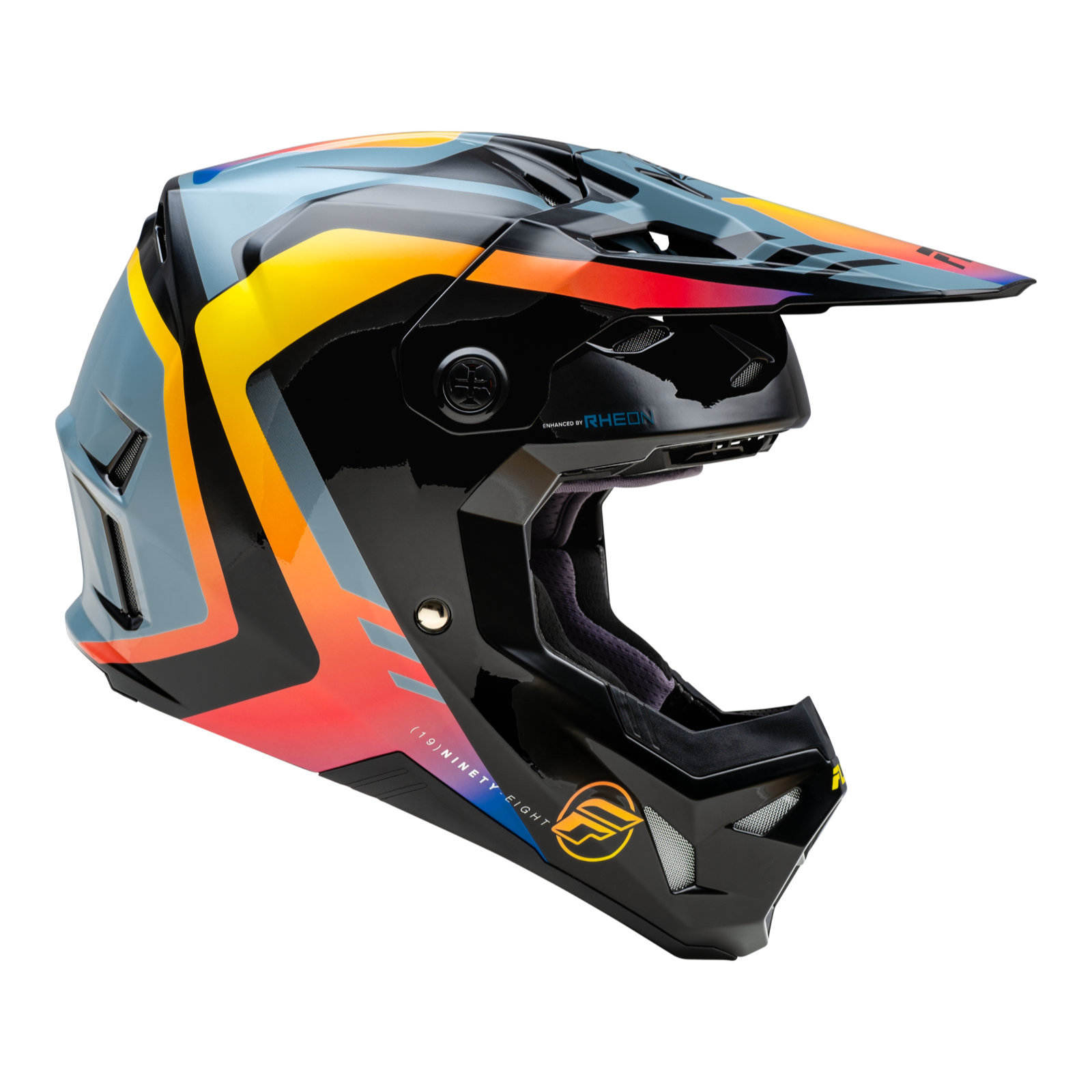 FLY Racing Formula CP Krypton Motocross Helmet - Grey / Black / Electric Fade - Image 4