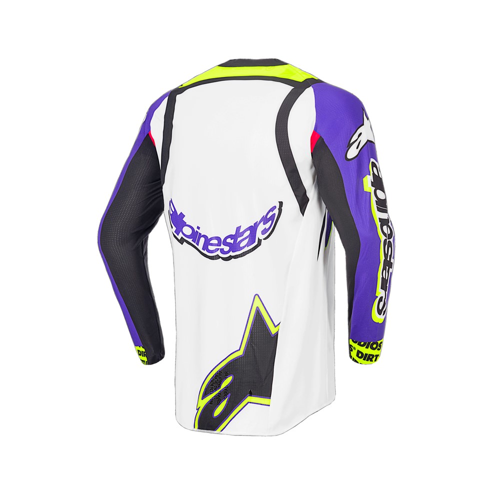Alpinestars Supertech Limited Edition Dirt Studios Jersey White/Purple/Yellow - Image 2