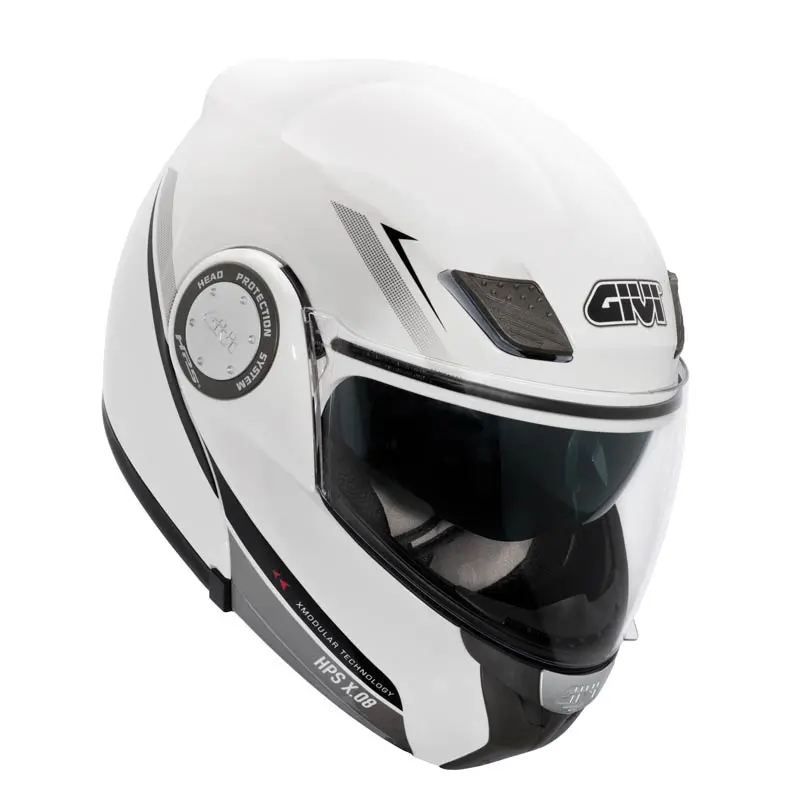 ** GIVI FLIP FACE HELMET WHITE MEDIUM ANTIFOG LENS - SALE
