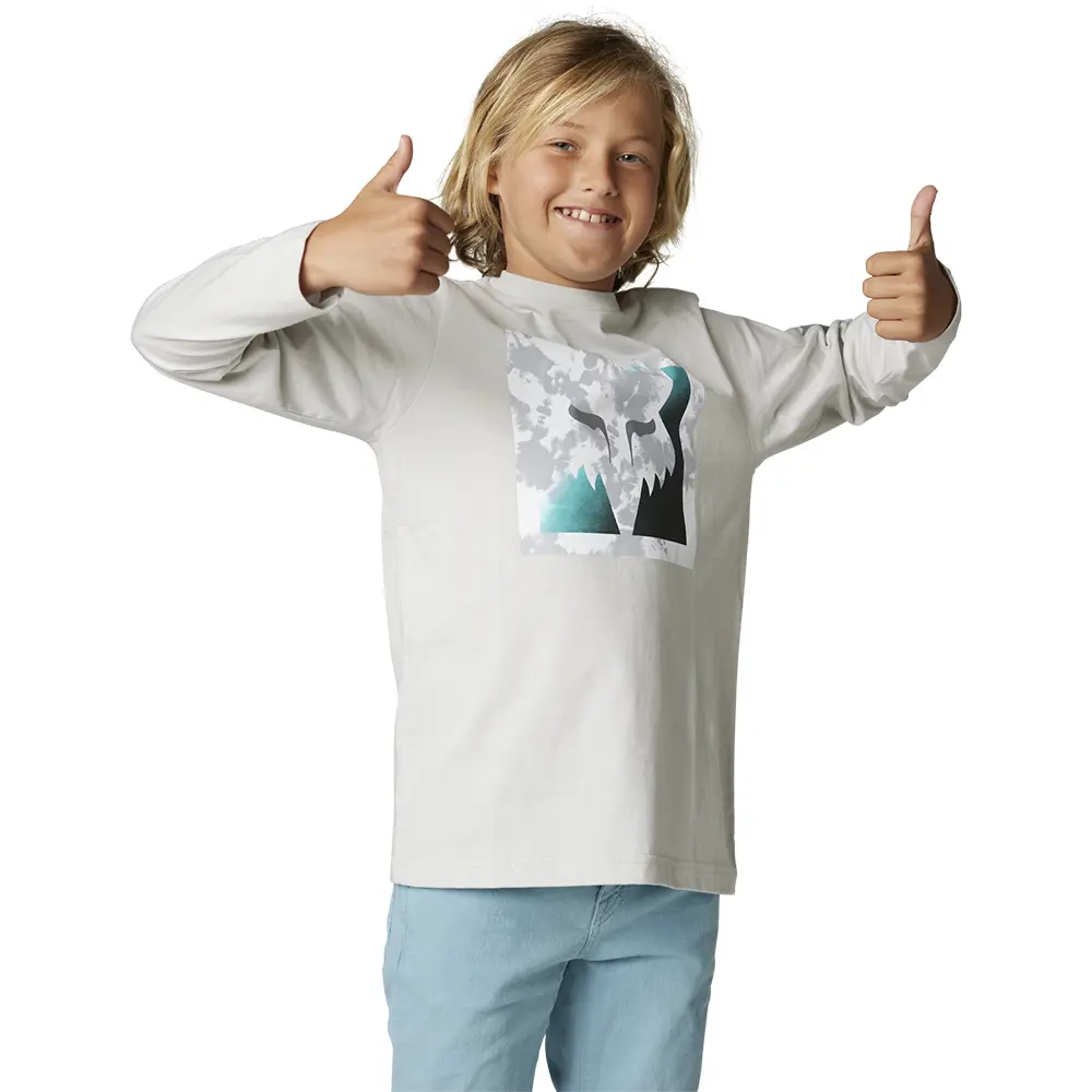 Fox Detonate Long Sleeve Tee Youth Light Grey