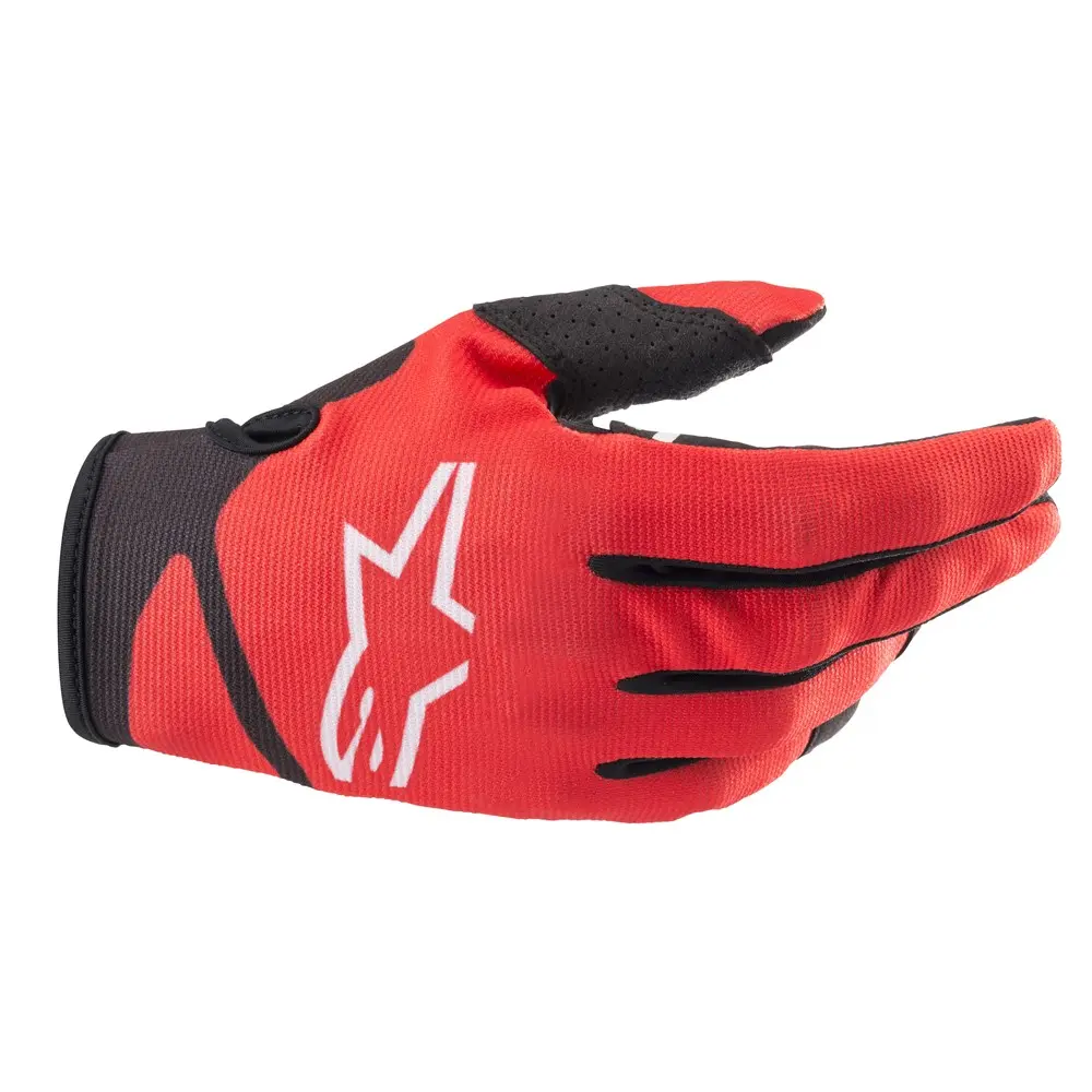 Alpinestars Radar Bright Red/Black Motocross Gloves