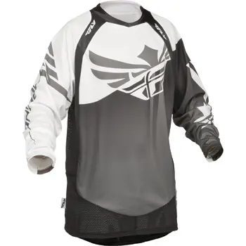 Motocross Jersey Fly 2014 Youth Evolution "Clean" Black/Grey/White