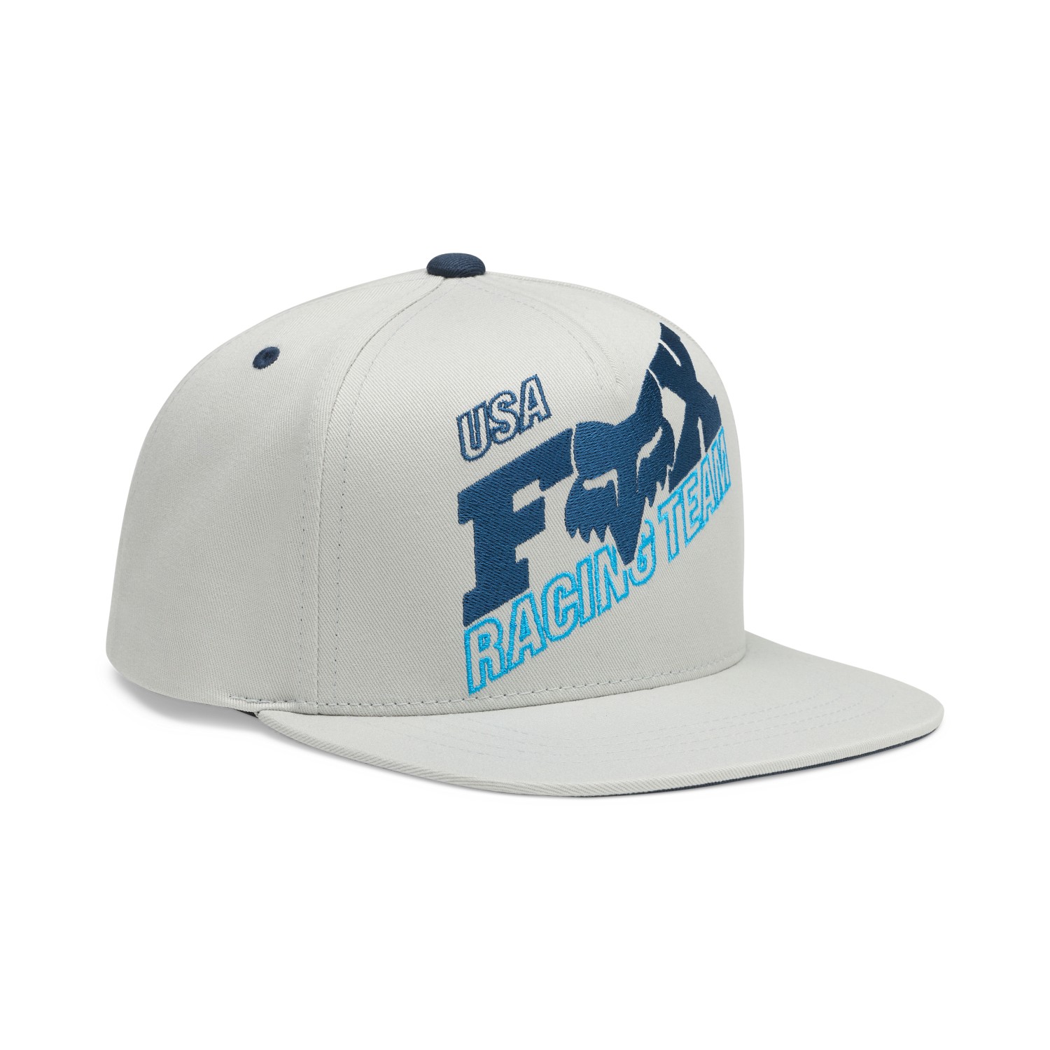 Fox Coldpress Snapback Hat Youth Light Grey - Image 1