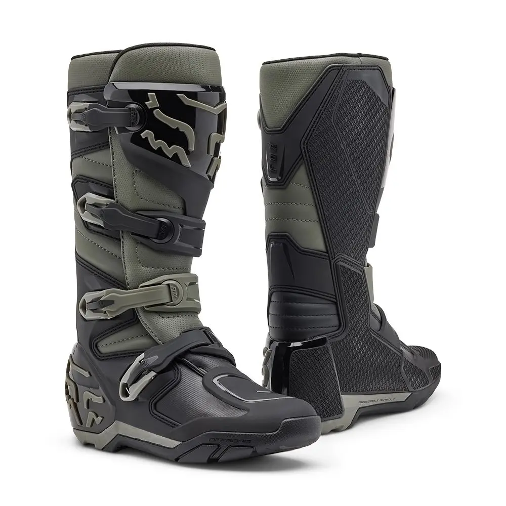 Fox Comp X Motocross Boots Grey/Black